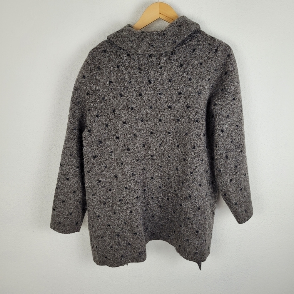 Max Studio wool poka dot cardigan sweater - Picture 8 of 10